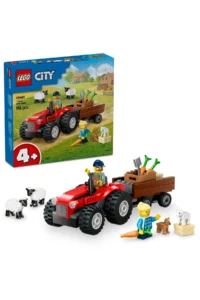 LEGO ® City Red Farm Tractor with Trailer and Sheep  - 4+ Toy Building Set (116 Pieces)