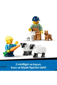 LEGO ® City Red Farm Tractor with Trailer and Sheep  - 4+ Toy Building Set (116 Pieces) - Image 9