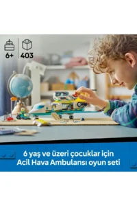 LEGO ® City Emergency Air Ambulance Plane  - Creative Toy Building Set for Kids 6+ (403P) - Image 5
