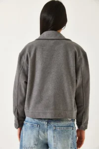 Bianco Lucci Women Soft Bowl Crop Jacket MBMS013 - Image 6