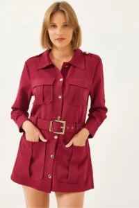 Bianco Lucci Women Casual Cargo Jacket MBMS020