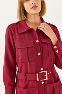 Bianco Lucci Women Casual Cargo Jacket MBMS020 - Image 4