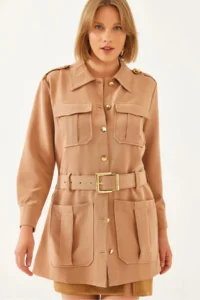 Bianco Lucci Women Casual Cargo Jacket MBMS020