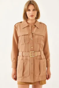 Bianco Lucci Women Casual Cargo Jacket MBMS020 - Image 6