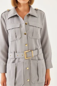 Bianco Lucci Women Casual Cargo Jacket MBMS020 - Image 6