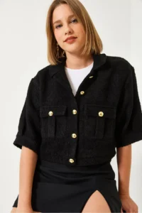 Bianco Lucci Women Short Sleeve Jacket MBMS022 - Image 2
