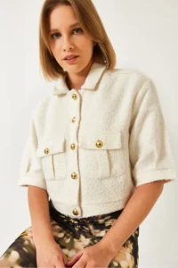 Bianco Lucci Women Short Sleeve Jacket MBMS022