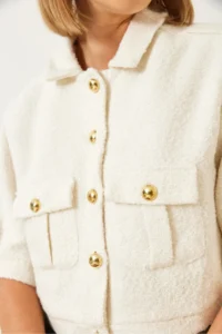 Bianco Lucci Women Short Sleeve Jacket MBMS022 - Image 5