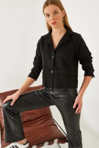 Bianco Lucci Women Suede Jacket MBMS034