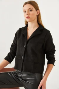 Bianco Lucci Women Suede Jacket MBMS034 - Image 2