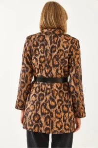 Bianco Lucci Women Premium Bowl Leopard Jacket MBMS043 - Image 2