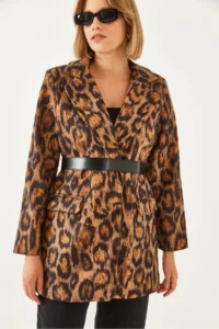 Bianco Lucci Women Premium Bowl Leopard Jacket MBMS043 - Image 6