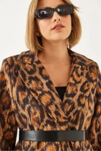 Bianco Lucci Women Premium Bowl Leopard Jacket MBMS043 - Image 7