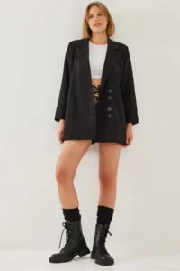 Bianco Lucci Women Double breasted Blazer Jacket MBMS045