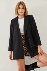 Bianco Lucci Women Double breasted Blazer Jacket MBMS045 - Image 2
