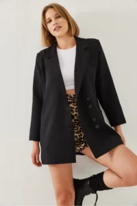 Bianco Lucci Women Double breasted Blazer Jacket MBMS045 - Image 3