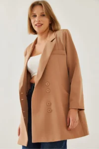 Bianco Lucci Women Double breasted Blazer Jacket MBMS045