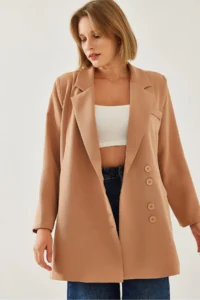 Bianco Lucci Women Double breasted Blazer Jacket MBMS045 - Image 5