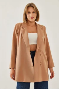 Bianco Lucci Women Double breasted Blazer Jacket MBMS045 - Image 6