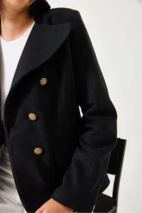 Bianco Lucci Women buttoned Lined Bowl Jacket MBMS054 - Image 3