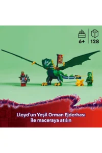 LEGO ® NINJAGO® Lloyd's Green Forest Dragon  - Creative Toy Building Set for Kids 6+(128P) - Image 5