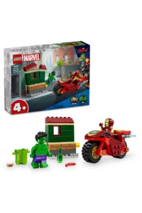 LEGO ® Marvel Motorcycle Iron Man and Hulk  - 4+ Creative Toy Building Set (68P)