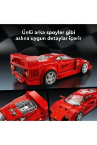 LEGO ® Speed ​​Champions Ferrari F40 Super Car  – Toy Car Building Set for Kids 9+ (318P) - Image 7