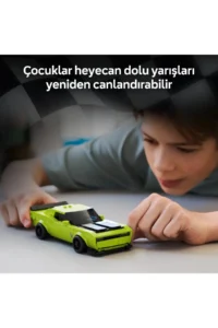 LEGO ® Speed ​​Champions Dodge Challenger SRT Hellcat Sports Car  - 9+ Toy Building Set (390P) - Image 6