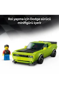 LEGO ® Speed ​​Champions Dodge Challenger SRT Hellcat Sports Car  - 9+ Toy Building Set (390P) - Image 8