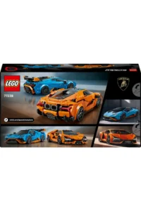 LEGO ® Speed ​​Champions Lamborghini Revuelto and Huracán STO  - 10+ Toy Building Set (607P) - Image 4