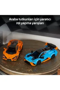 LEGO ® Speed ​​Champions Lamborghini Revuelto and Huracán STO  - 10+ Toy Building Set (607P) - Image 6