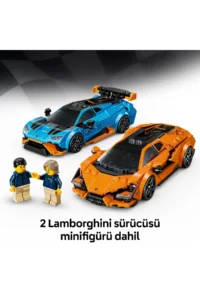 LEGO ® Speed ​​Champions Lamborghini Revuelto and Huracán STO  - 10+ Toy Building Set (607P) - Image 8