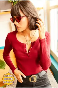 Olalook Women Burgundy Plaid Camisole Blouse