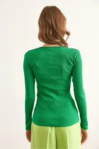 Olalook Women's Grass Green Plaid Camisole Blouse - Image 2