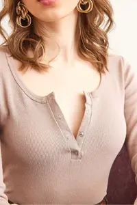 Olalook Women Light Brown Plaid Camisole Blouse - Image 7