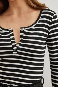 Olalook Women's Long Black and White Plaid Camisole Blouse - Image 5