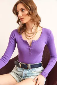 Olalook Women Purple Plaid Camisole Blouse - Image 7