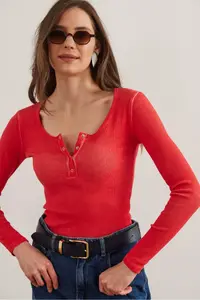 Olalook Women's Washed Coral Patchwork Camisole Blouse - Image 4
