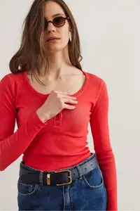 Olalook Women's Washed Coral Patchwork Camisole Blouse - Image 5