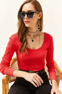 Olalook Women Pomegranate Blossom Wide Collar Camisole Blouse - Image 2
