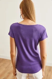 Olalook Women's Plum Collar Lace Casual Viscose Blouse - Image 7