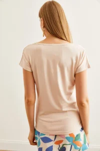 Olalook Women's Stone Collar Lace Casual Viscose Blouse - Image 2