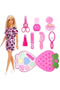 Barbie Doll + Strawberry Spreadable Makeup Set + Accessory