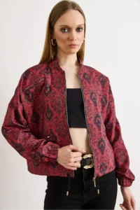 Olalook Women's Tile Zipper Pocket Unlined Quilted Jacket - Image 2
