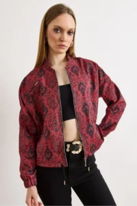 Olalook Women's Tile Zipper Pocket Unlined Quilted Jacket - Image 3