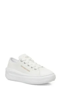 U.S. Polo Assn. CLEME TEX JR 5FX WHITE Girls' Sneaker - Image 2