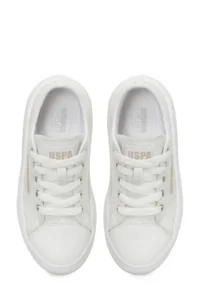 U.S. Polo Assn. CLEME TEX JR 5FX WHITE Girls' Sneaker - Image 4