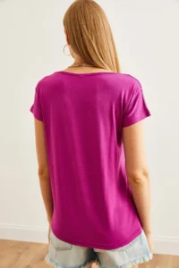 Olalook Women's Purple Collar Lace Casual Viscose Blouse - Image 2