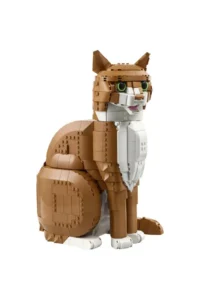 LEGO Ideas Orange Cat 21376 - Cat Model Building Set with Eye Options for Adults (1755 Pieces)