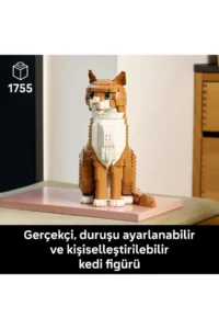 LEGO Ideas Orange Cat 21376 - Cat Model Building Set with Eye Options for Adults (1755 Pieces) - Image 2